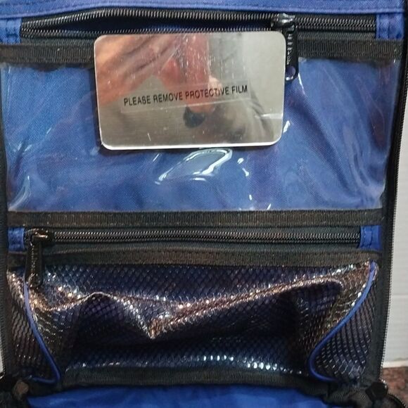 UNISEX L.L. Bean 2 Piece  Blue Travel Toiletry Bag with Hanging Hook...New witho - Picture 5 of 10